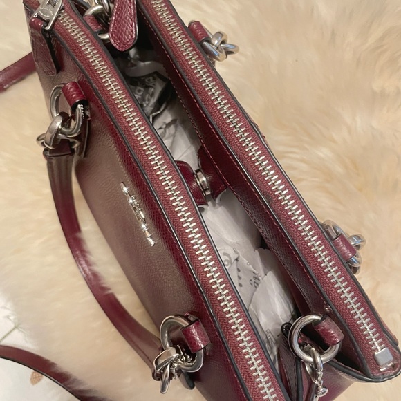 ❤️ EUC Coach CHRISTIE Carryall Satchel Handbag in Burgundy Msrp.$395.00 - Picture 5 of 8